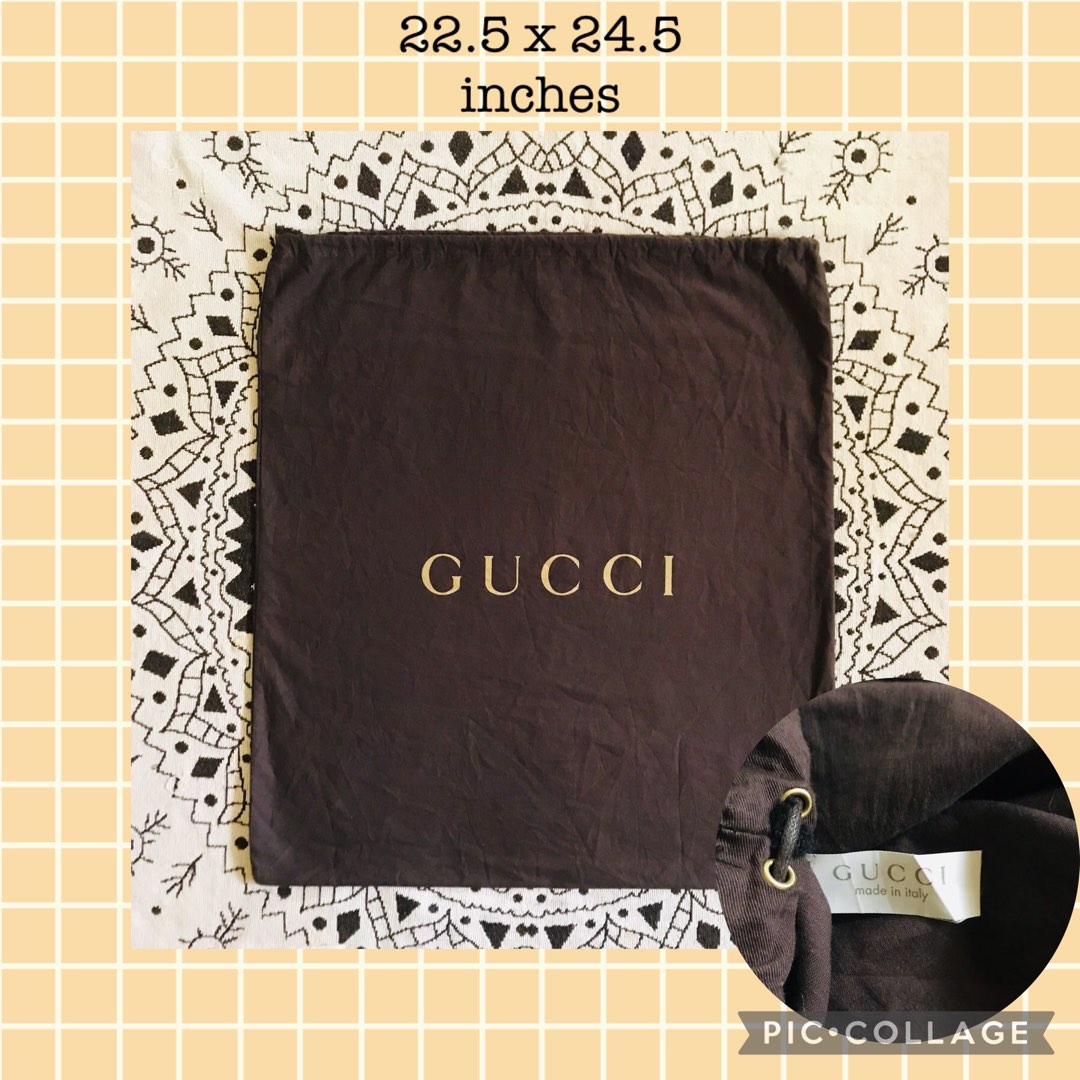 Gucci Dust Bag Cover Drawstring Storage Travel Bags 11.5” x 11.5” Inches