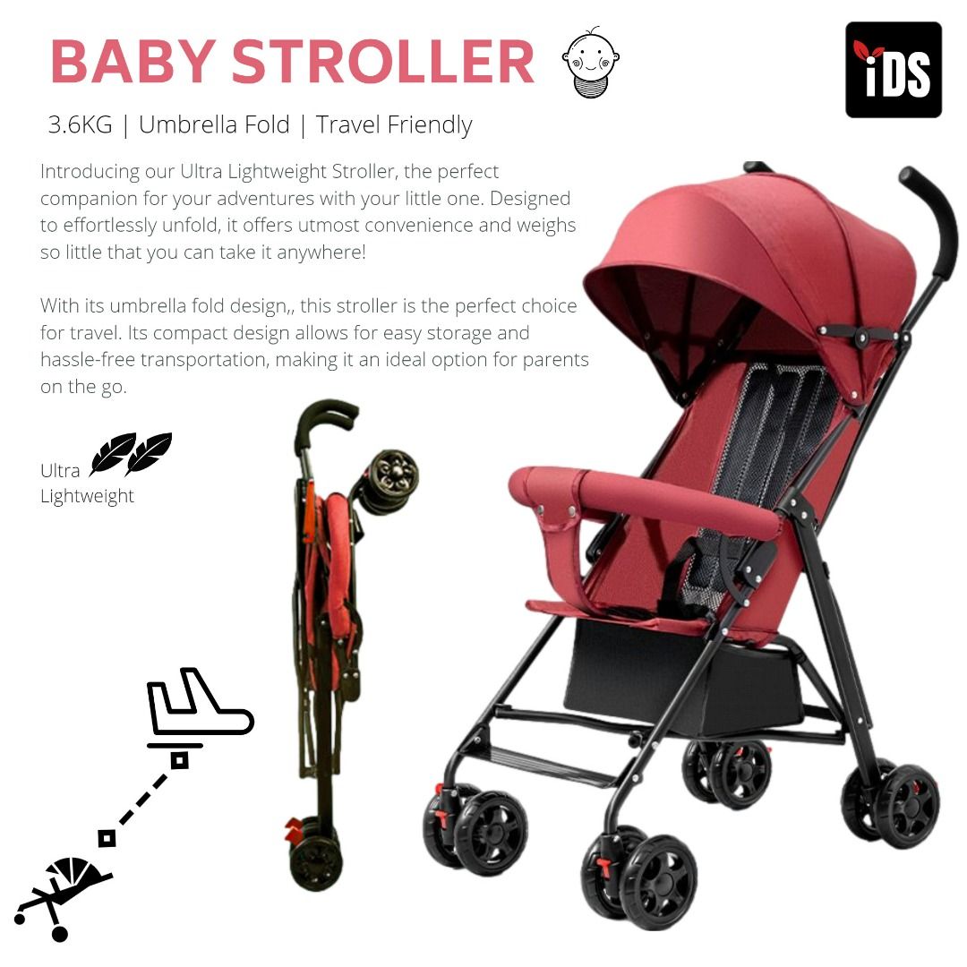 Umbrella fold pram sale