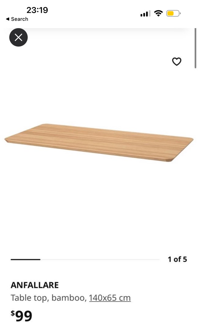 ikea ANFALLARE table top, Furniture & Home Living, Furniture, Tables