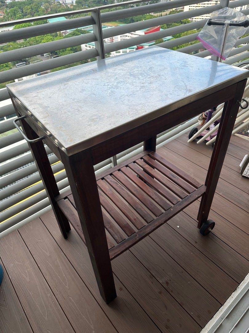 Ikea outdoor BBQ/service table, Furniture & Home Living, Furniture, Tables & Sets on Carousell