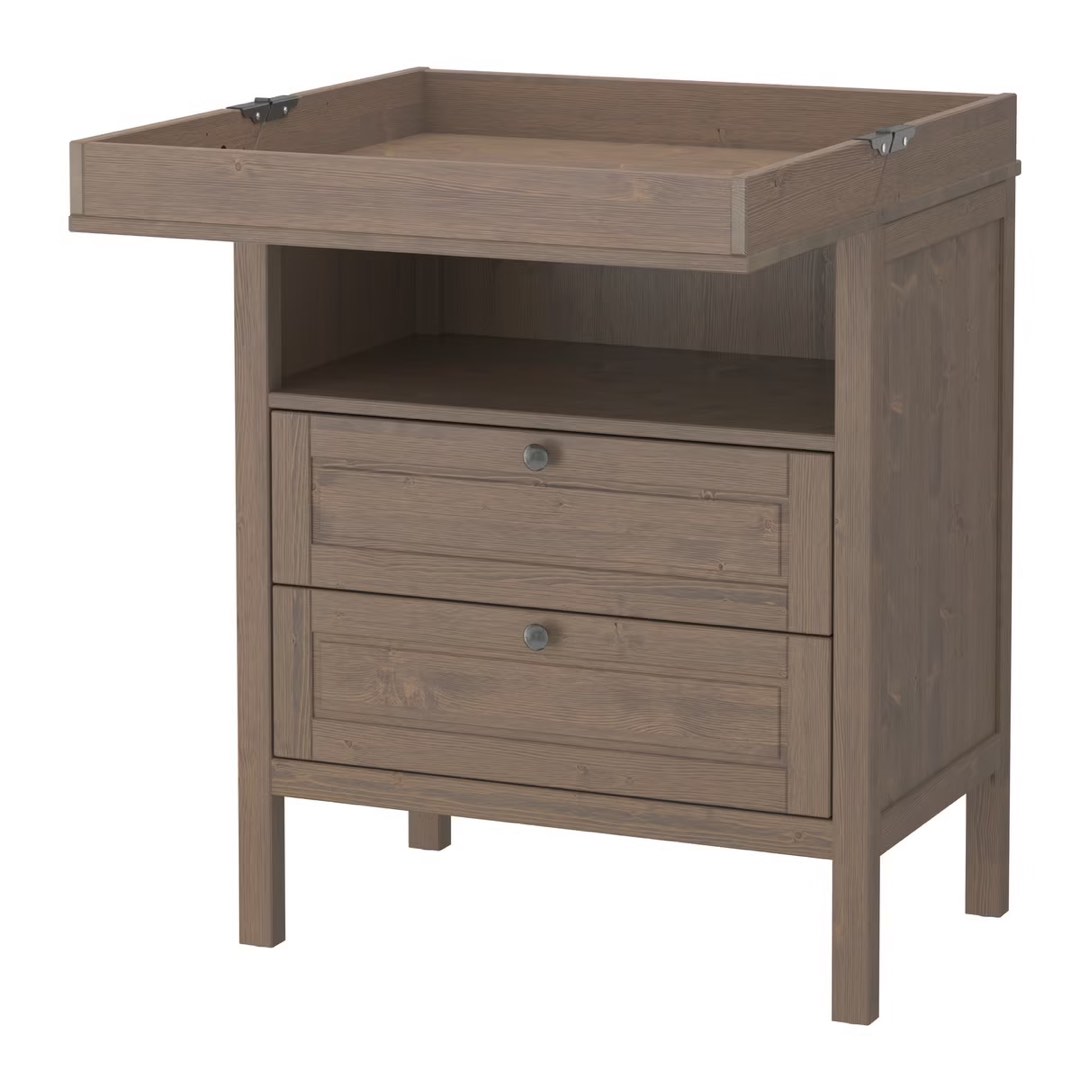 IKEA SUNDVIK Brown Changing Table and Drawers, Babies & Kids, Baby