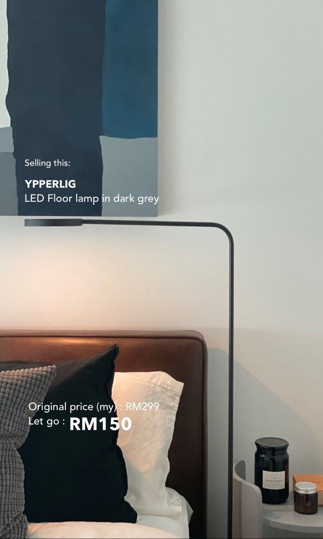 Ikea Ypperlig Standing Lamp, Furniture & Home Living, Lighting & Fans