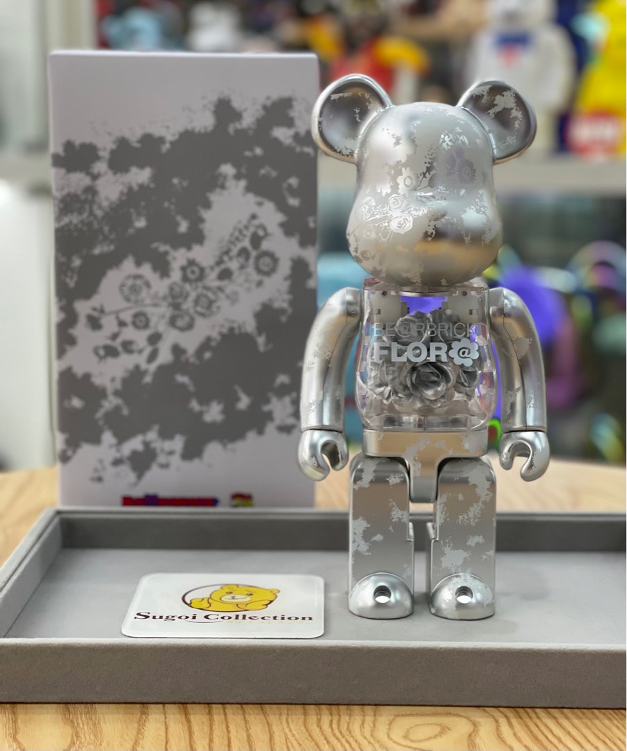 In Stock] BE@RBRICK x Flora #4 400% Silver (2G Exclusive Limited