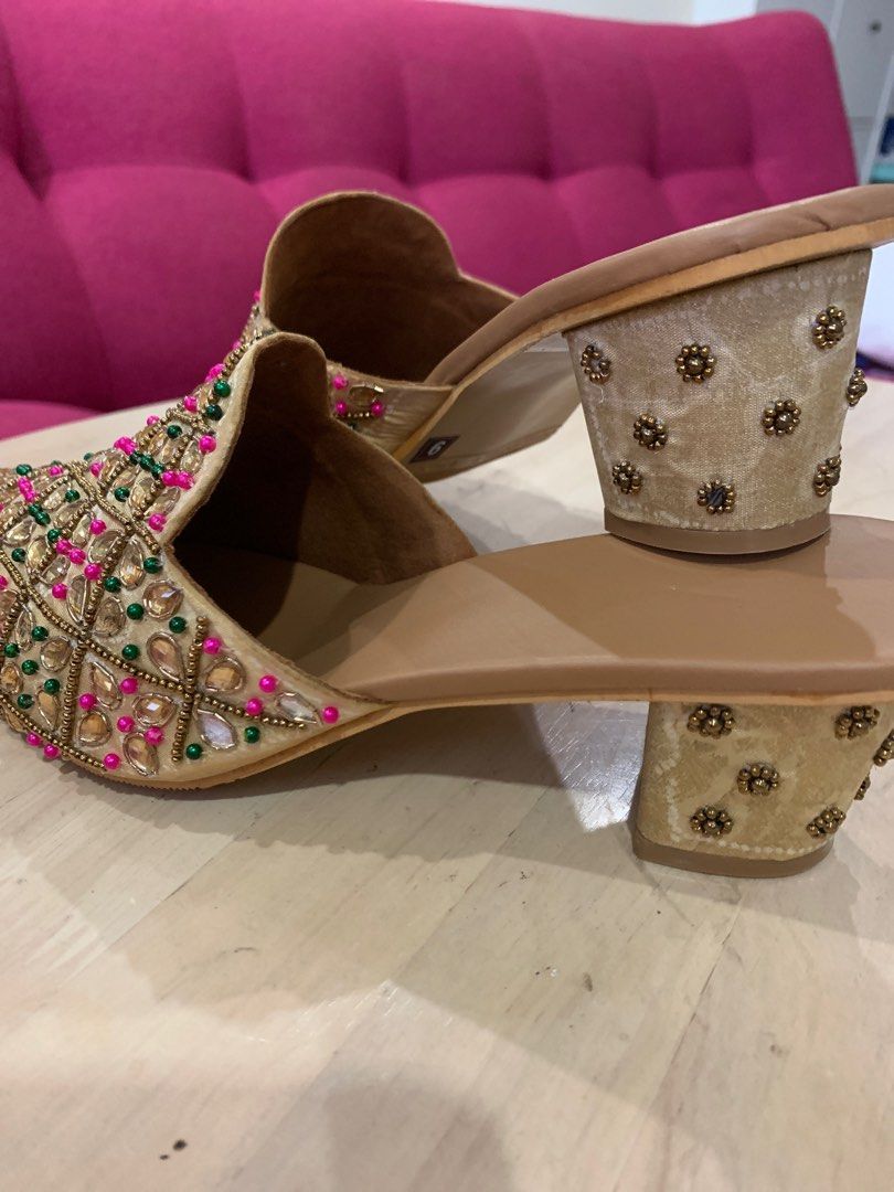 BN Indian Beaded Mules