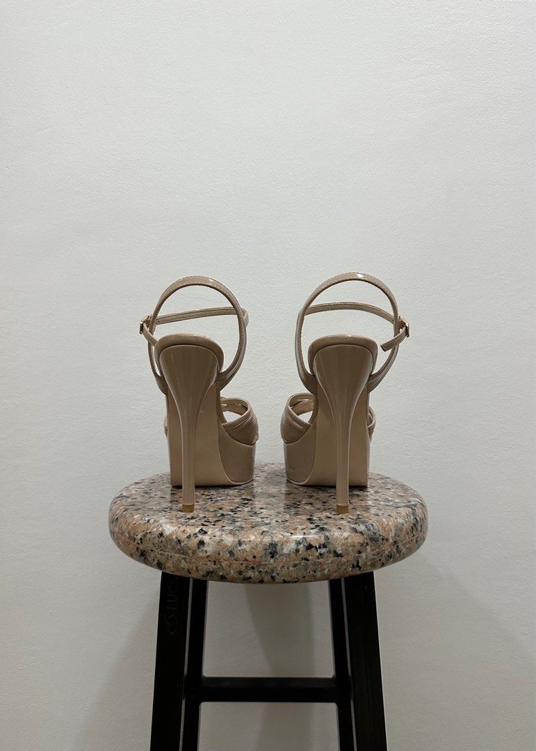 Jojo Bragais Rachel Nude Glossy Inch Heels Size On Carousell