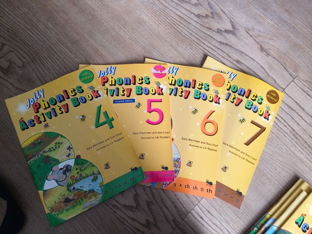 jolly phonics activity book 4-7, 興趣及遊戲, 書本 & 文具, 教科書 - Carousell