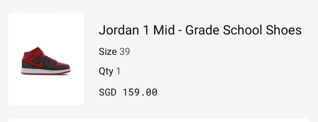 Jordan 1 Mid Grade School Shoes Women s Fashion Footwear