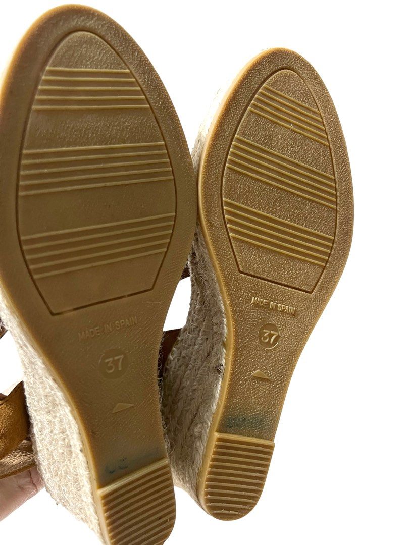 kanna, Shoes, Kanna Tan Jute Espadrilles Wedge Sz 9 Made In Spain