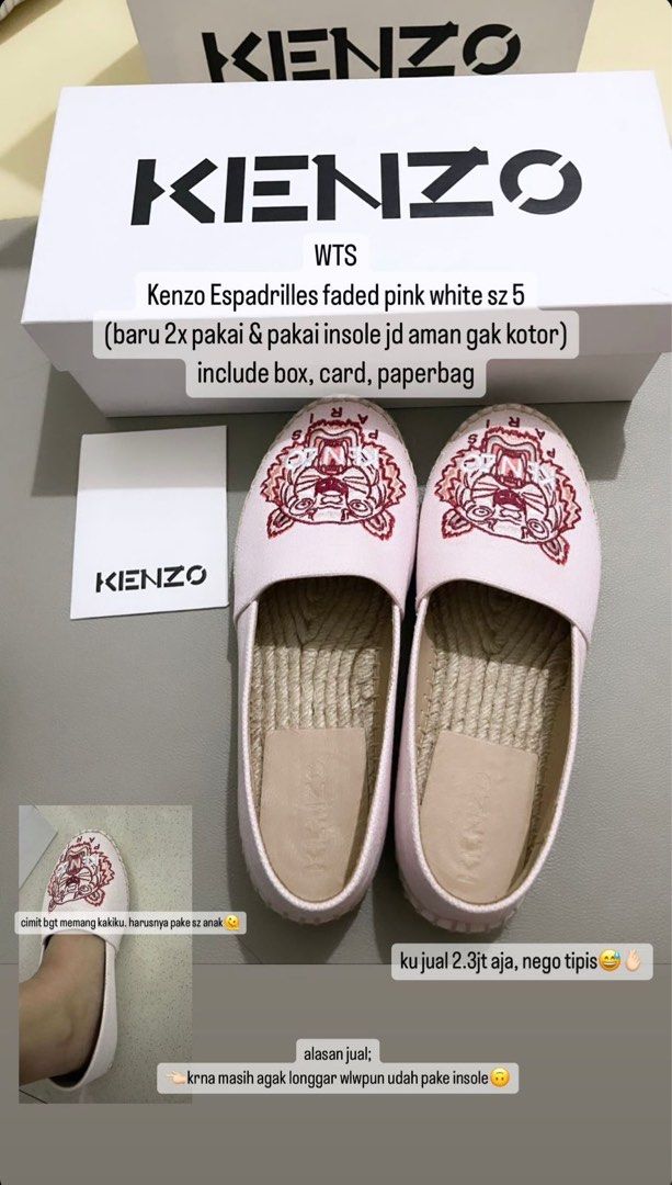 Jual outlet kenzo espadrilles