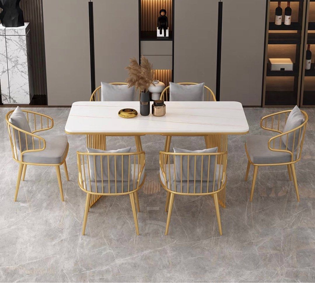 KHLOE Modern Dining Table & Chairs, Furniture & Home Living, Furniture