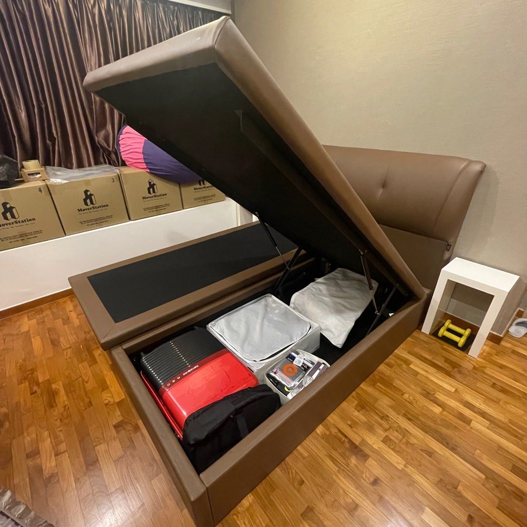 King Size King Koil Bedframe and headboard with German hydronic storage