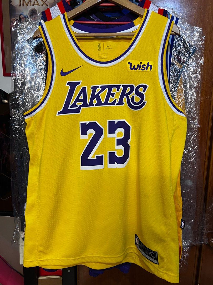 Lebron James Lakers Nike Wish Sponsor NBA Jersey Sz 54