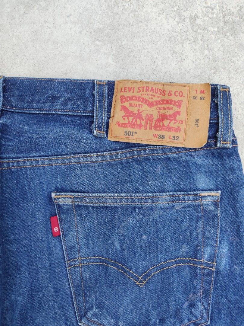 Levi's 501 Blank Red Tab Denim Pants, Men's Fashion, Bottoms, Jeans on ...
