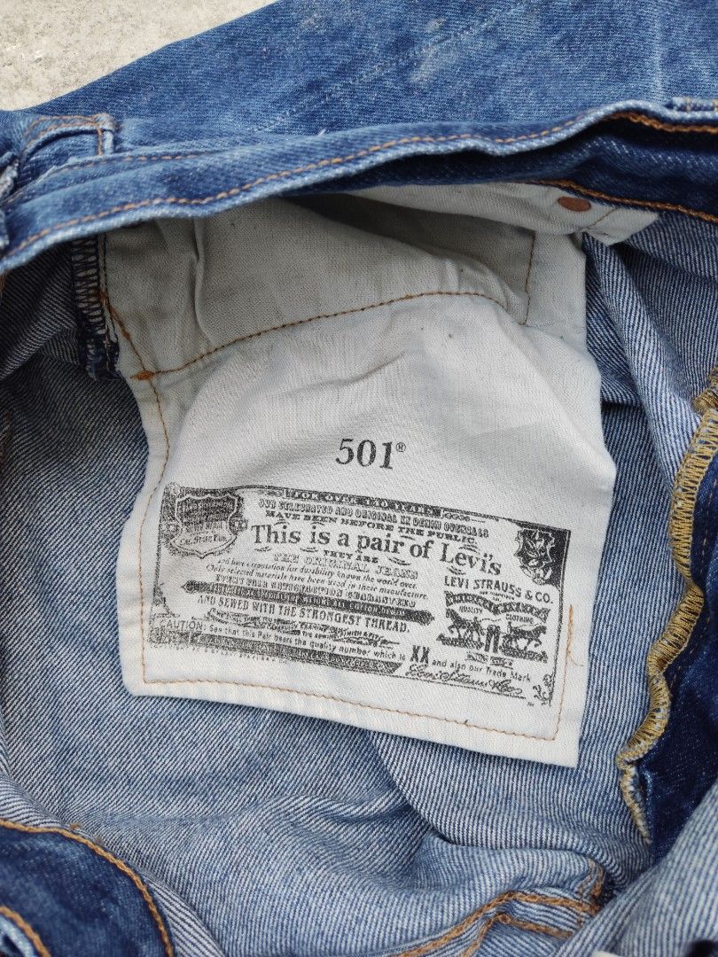 Levi's 501 Blank Red Tab Denim Pants, Men's Fashion, Bottoms, Jeans on ...