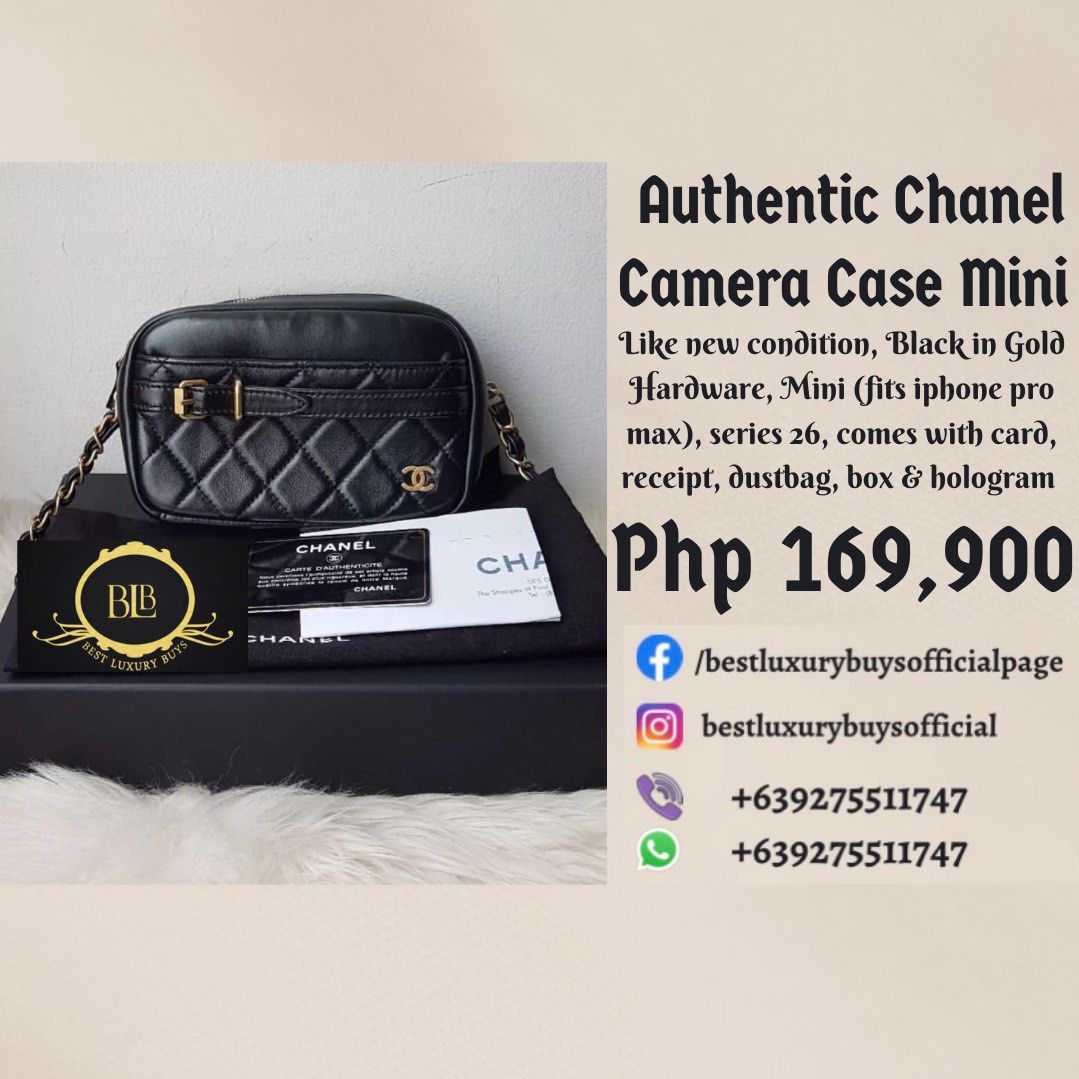 Like new Authentic Chanel Mini Camera Case Sling Messenger Crossbody Bag,  Luxury, Bags & Wallets on Carousell