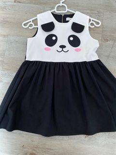 Littlw ginger kids panda dress M