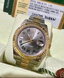 LNIB Rolex Datejust 2 41MM 116333 Wimbledon Dial in Two-Tone YG