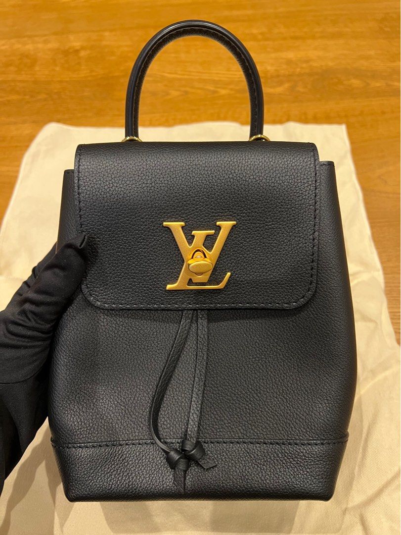 Louis Vuitton Lockme Mini Backpack Black Grainy Calfskin GHW 16 L