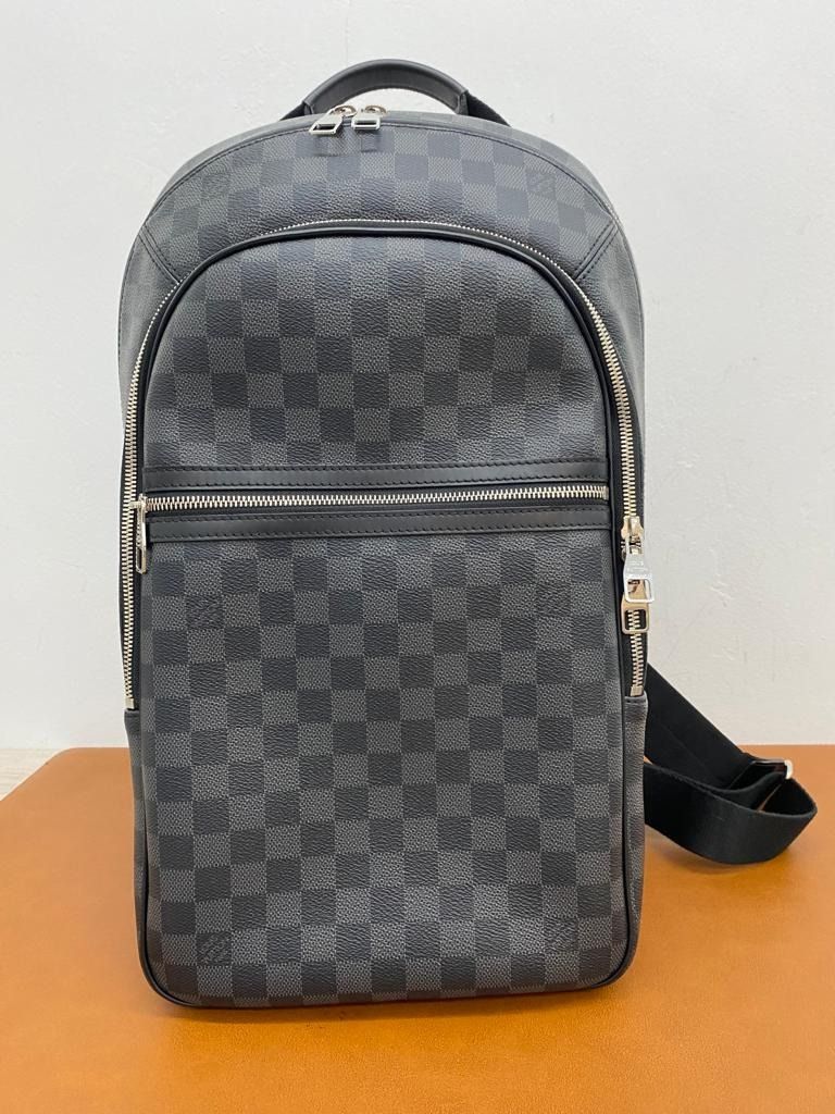 LOUIS VUITTON Damier Graphite Michael Backpack Bag