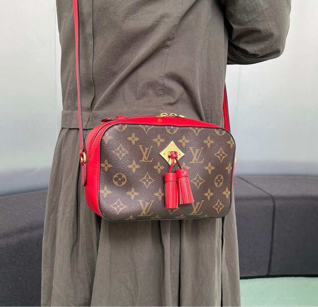 LV Louis Vuitton Classic Monogram Saintonge Red Crossbody Bag, Luxury, Bags  & Wallets on Carousell
