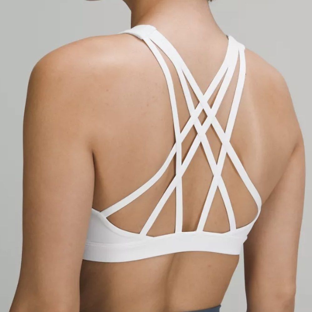 Lululemon Free To Be Serene White Sports Bra Size 4 New with Tag