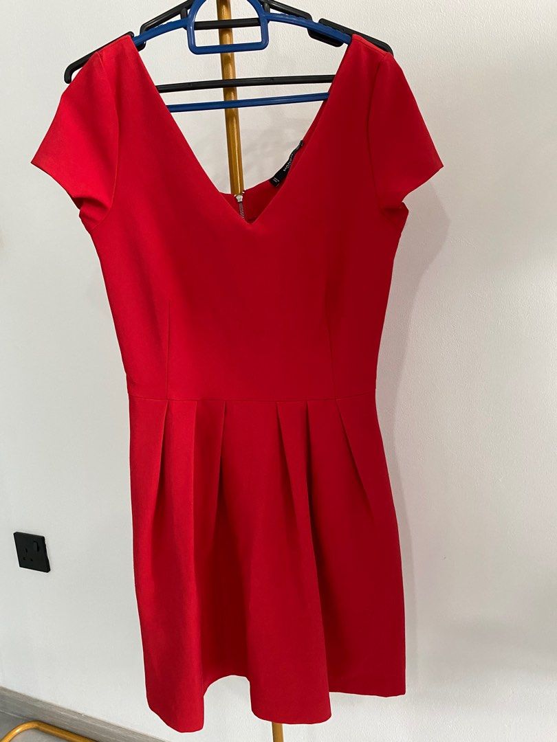Red new arrivals dress mango
