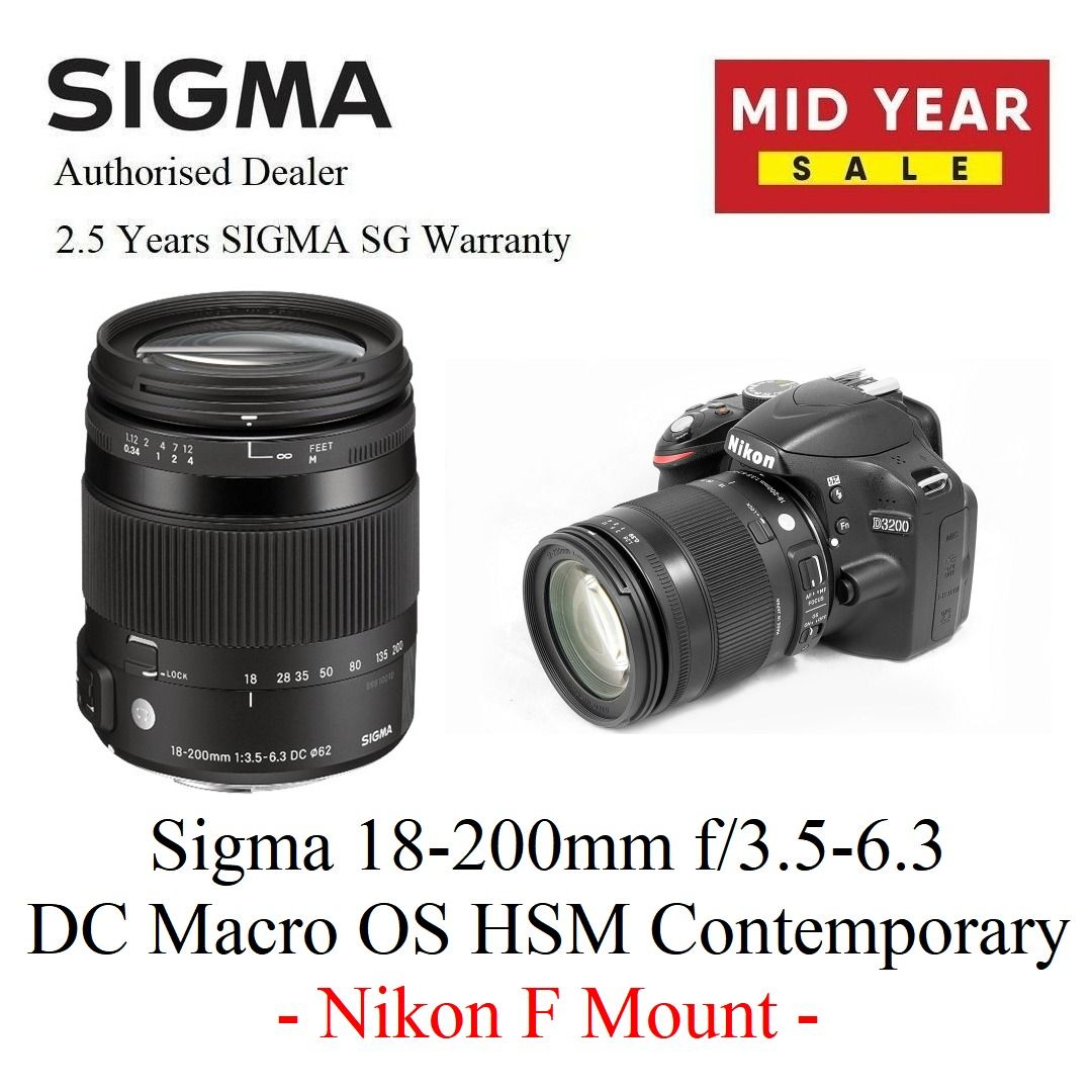 SIGMA 18-300mm F3.5-6.3 DC MACRO OS HSM Contemporary C014 Nikon F ...