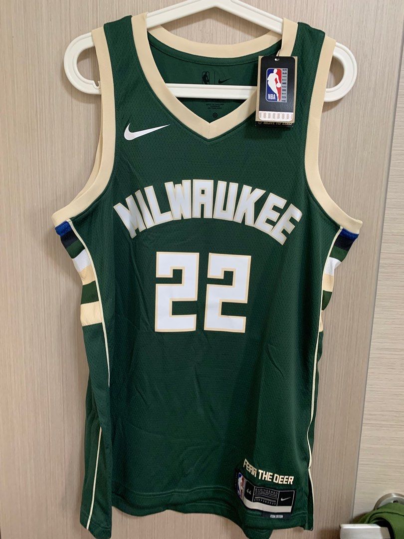 Milwaukee Bucks Nike Khris Middleton Icon Dri Fit Jersey Green