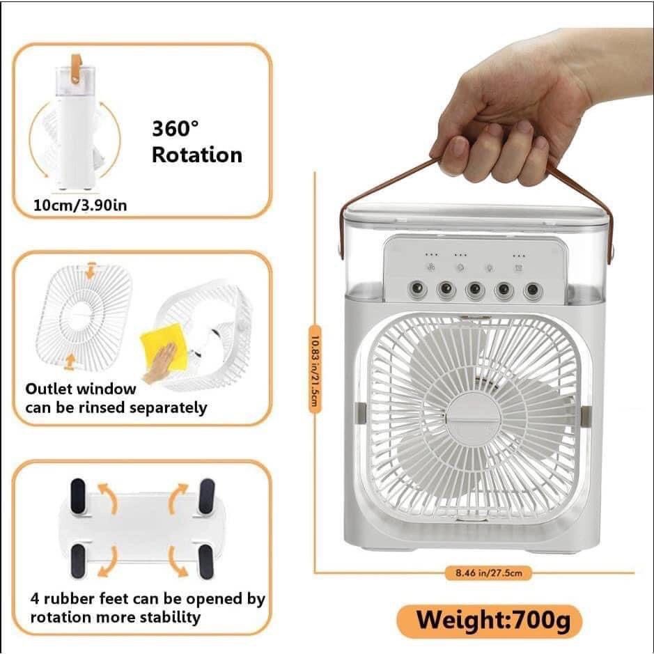 Mini Portable Air Cooler Desk Fan USB Operated Personal Cooler With 3