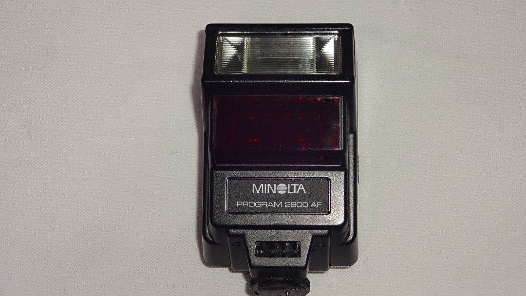 Minolta Program 2800 AF camera flash (Category: Flashes) located in Paranaque City. Submitted by kutoi.ancheta (Listing ID 1236545008, Image 1). Description: Minolta Program 2800 AF camera flash ₱900 Condition: seems to be functioning! Compatibility is your responsibility! As is only! No warranties! pm for inquiries. Sure buyers only! #minoltaflash #minoltaprogramflash.