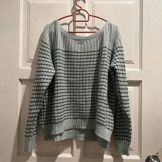 Mint Green Stripe Sweatshirt