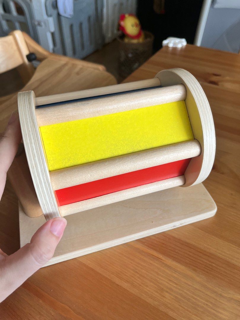 Montessori Mirror Spinning Drum Toy on Carousell