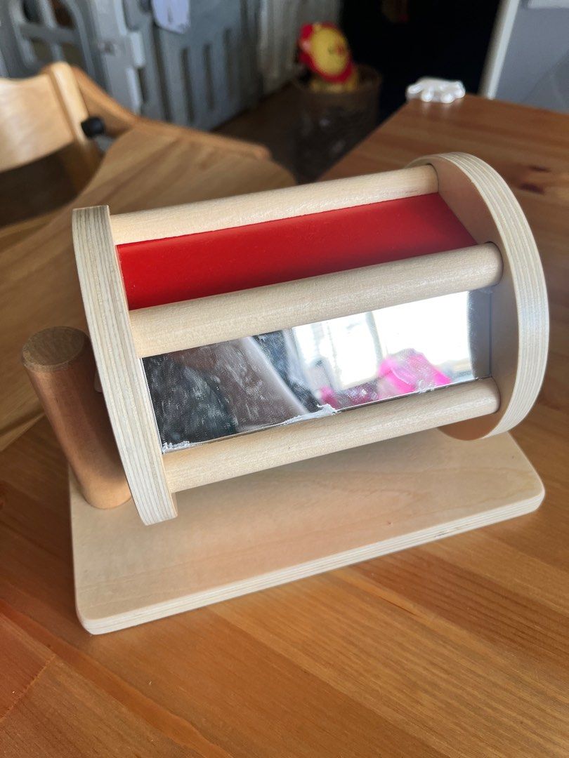 Montessori Mirror Spinning Drum Toy on Carousell