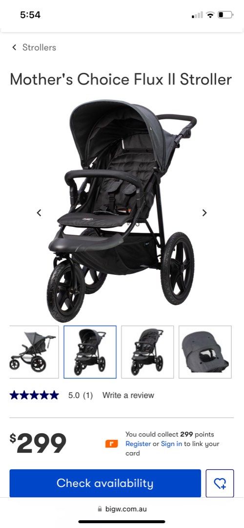 Mothers choice cheap flux active stroller