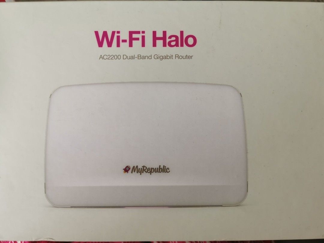 MyRepublic WiFi router setup on a table