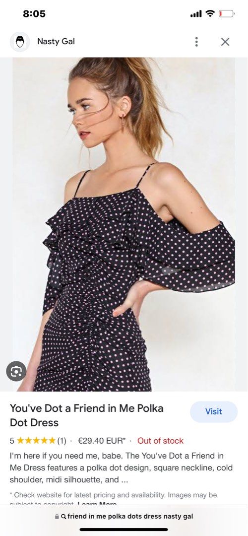Polka dot dress nasty gal cheap