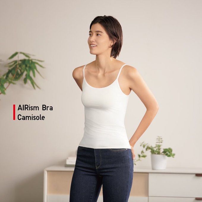 Uniqlo AIRism Camisole, Women's Fashion, Tops, Sleeveless on Carousell