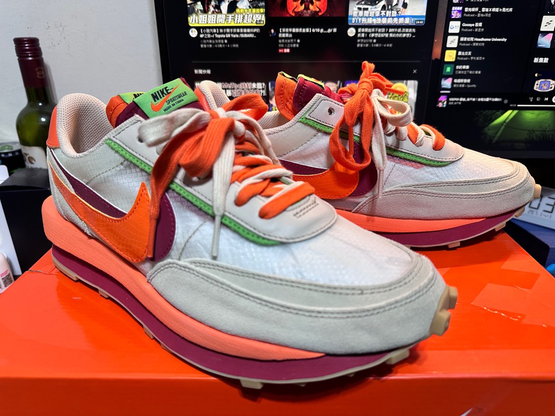 Nike LD Waffle sacai CLOT Kiss of Death/DH1347-100/US9.5, 他的時尚