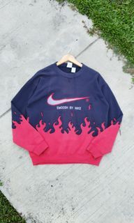 Nike vintage flame reworked big swoosh sweatshirt