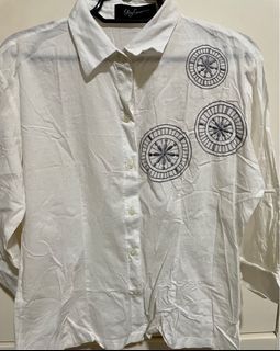 Oleg Cassini White Polo Shirt