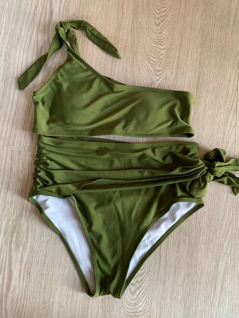 Brandnew‼️ One Shoulder Bikini Highwaist two piece swimwear on Carousell