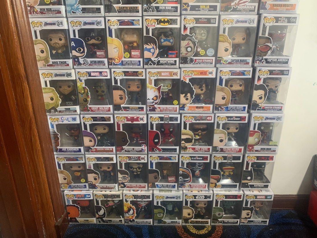 Original Funko POP assorted characters (Category: Designer & Blind Box Toys) located in Paranaque City. Submitted by silentcloud.3104f9 (Listing ID 1042573627, Image 1). Description: Up for grabs are Original FUNKO POP toys for display. Prices… Aquaman - 245 Php 700 Iron Man - 487 (Box Lunch Exclusive) *Bought From USA* Php 850 Batman - 1189 Php 400 Ninja - 52 Php 350 Guy Fieri - 49 Php 600 Naruto (Hokage) - 724 (AAA Anime) Php 900 Groot (Holiday