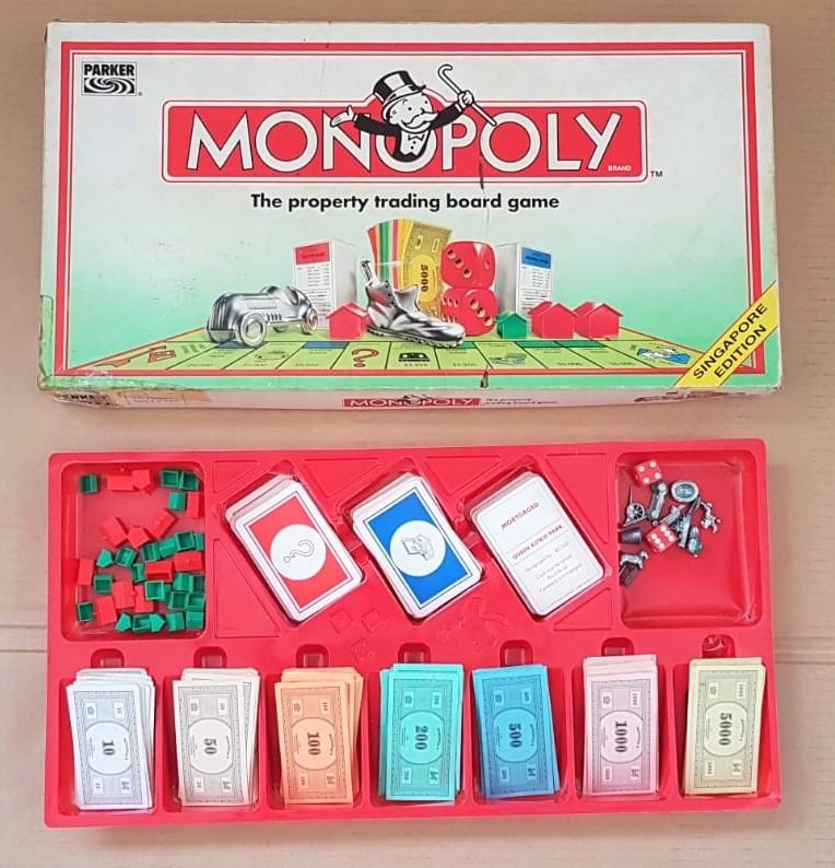 Original Monopoly Game, Singapore Edition, Set of Monopoly Board Game