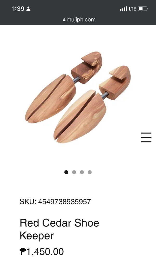 Original Muji Red cedar shoe keeper