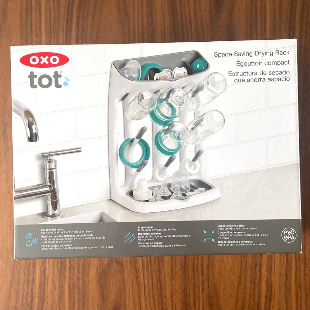 OXO Tot - You asked: Can the Space Saving Drying Rack hold glass