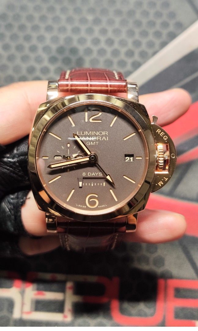 PANERAI Luminor 8days GMT pam00576 pam576 18k rose gold