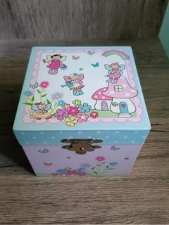 Pink and Blue Jewelry Trinket Box