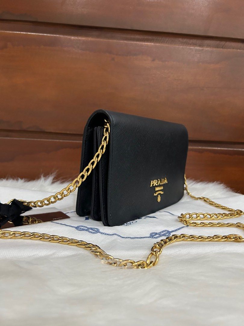 Prada crossbody online gold chain