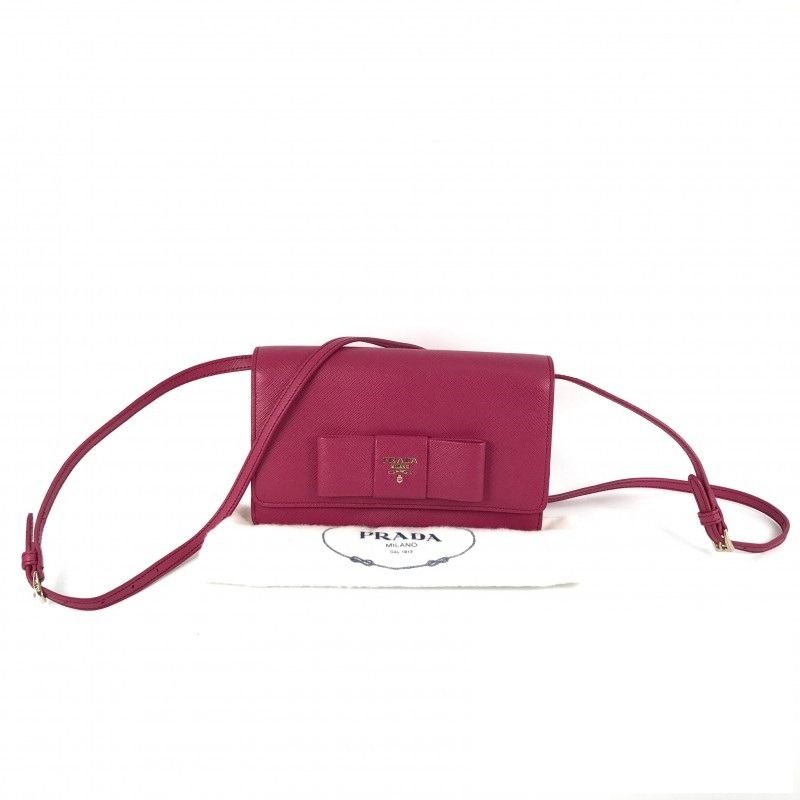 Prada Fuchsia bow tessuto bag, Luxury, Bags & Wallets on Carousell