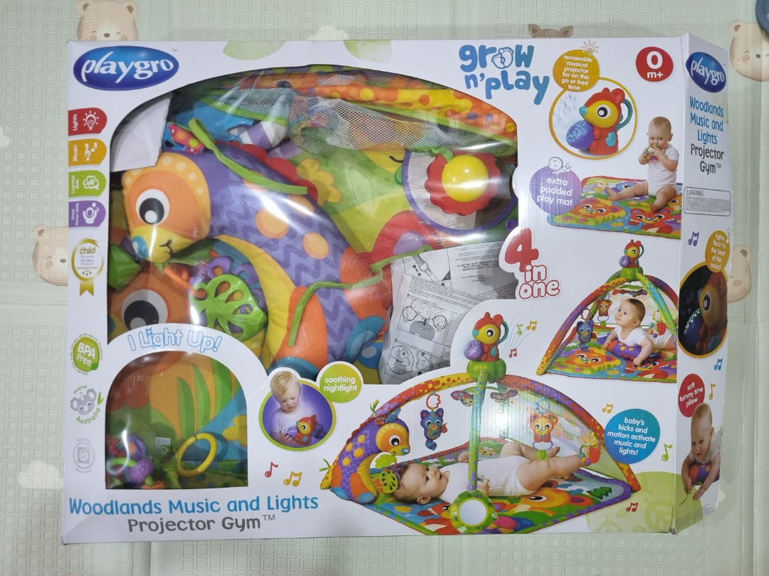 Playgro woodlands music and light shop projector gym